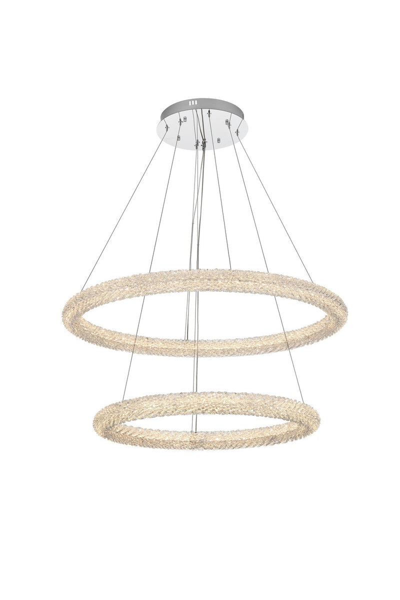 Elegant Lighting 3800G36C LED Chandelier, Chrome