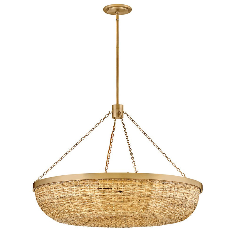 Hinkley 48426LCB-NAT LED Chandelier, Lacquered Brass