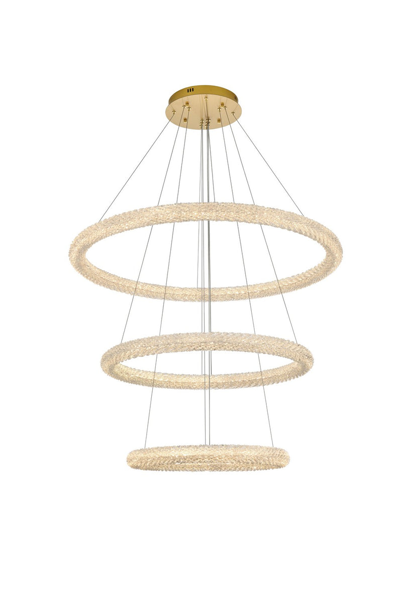 Elegant Lighting 3800G41LSG LED Chandelier, Satin Gold