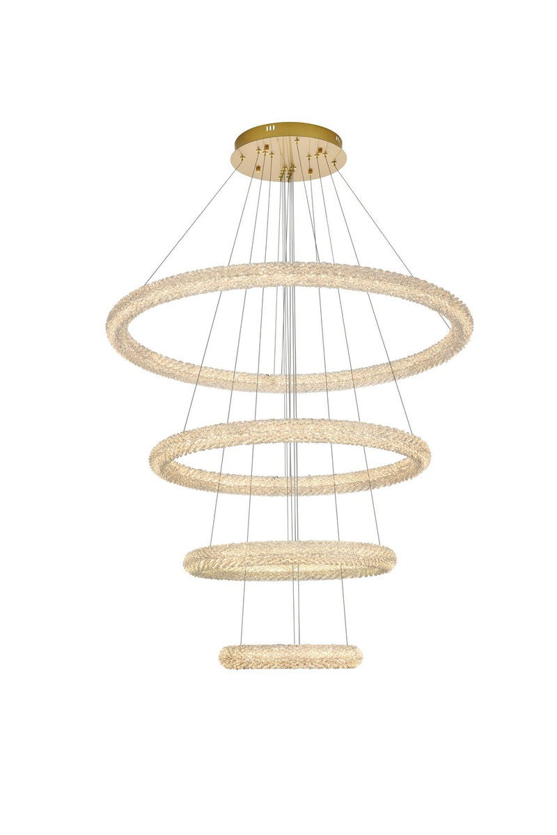 Elegant Lighting 3800G41SG LED Chandelier, Satin Gold