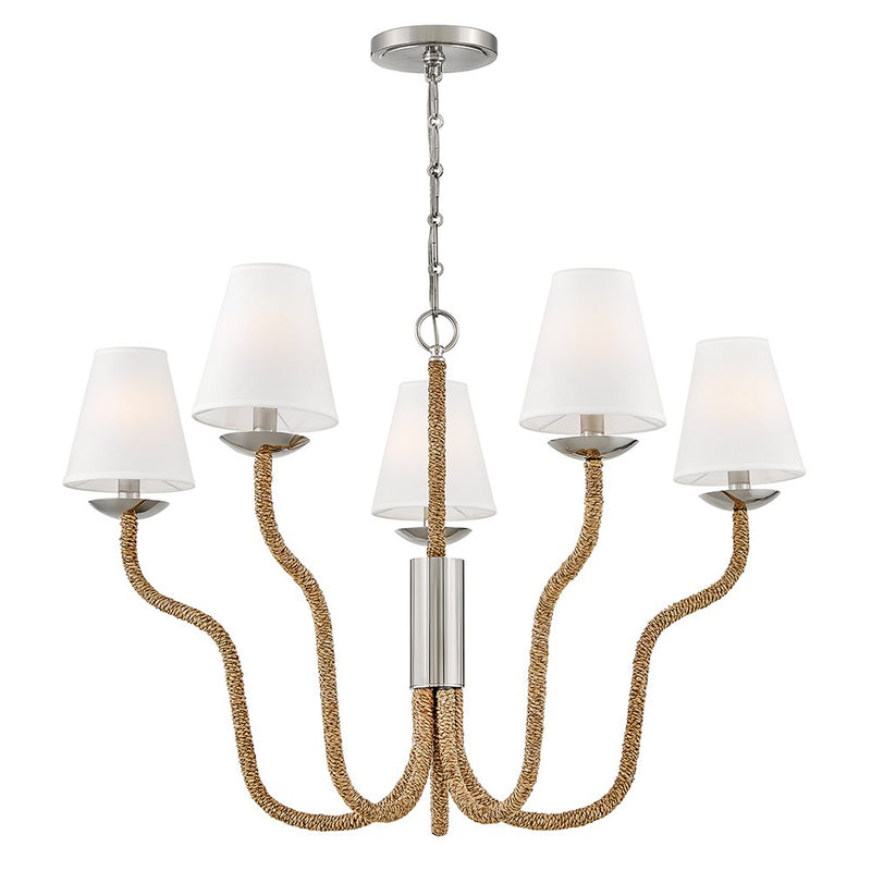 Hinkley 48444PN-NAT LED Chandelier, Polished Nickel