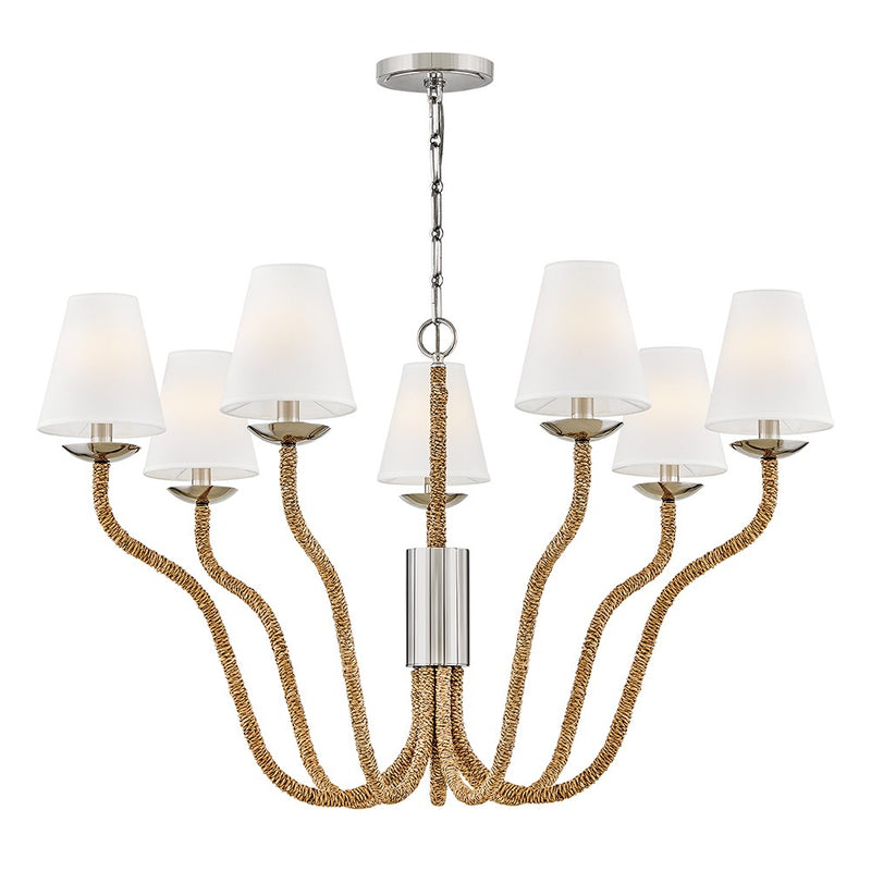 Hinkley 48445PN-NAT LED Chandelier, Polished Nickel