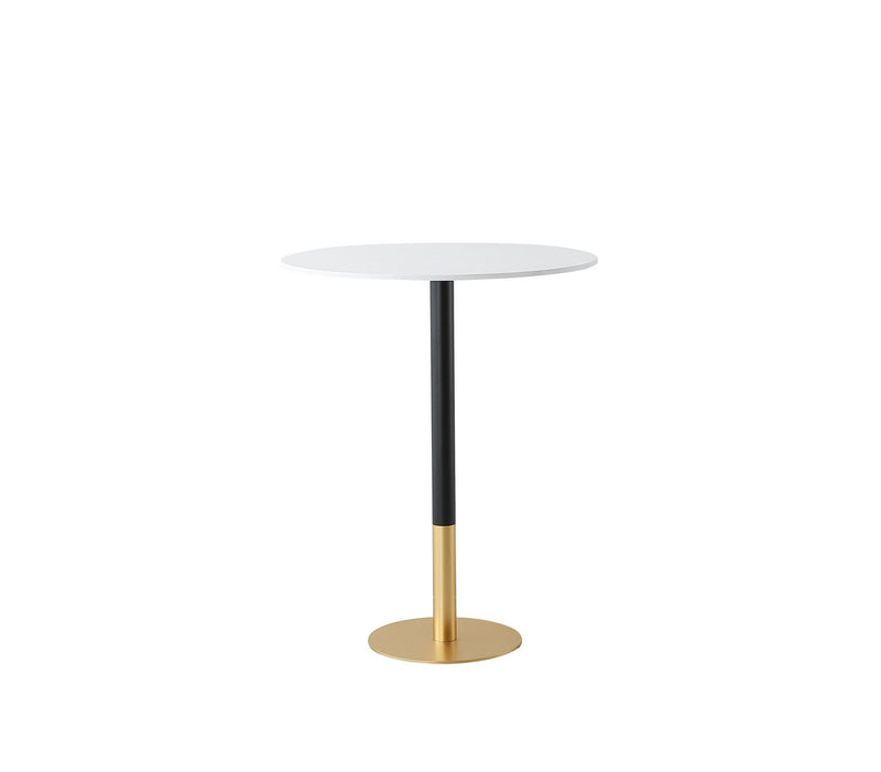 Elegant Lighting AF110232WH Pub Table, White and Gold