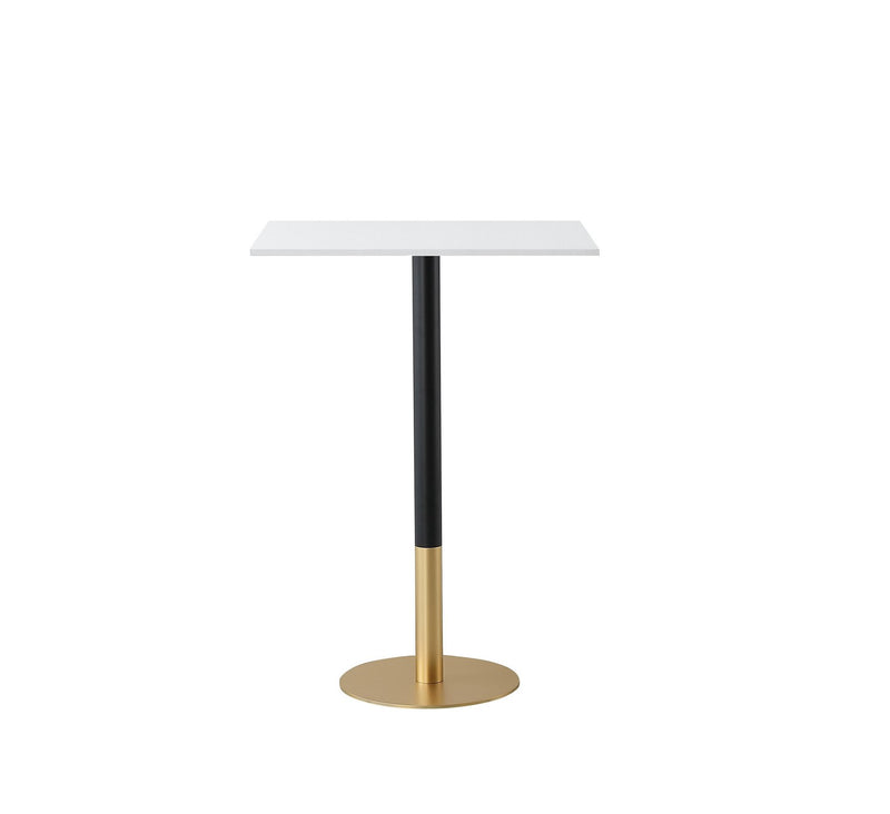 Elegant Lighting AF11R2428WH Pub Table, White and Gold