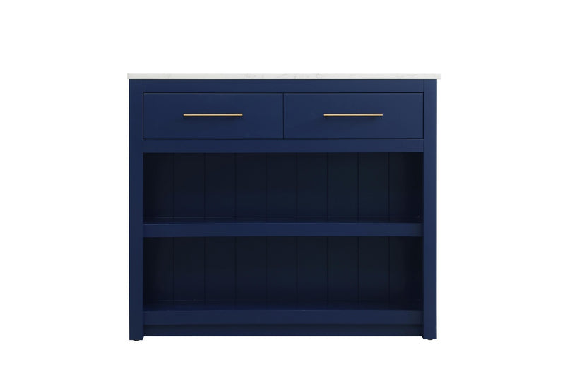 Elegant Lighting KD0142BL Kitchen Island, Blue