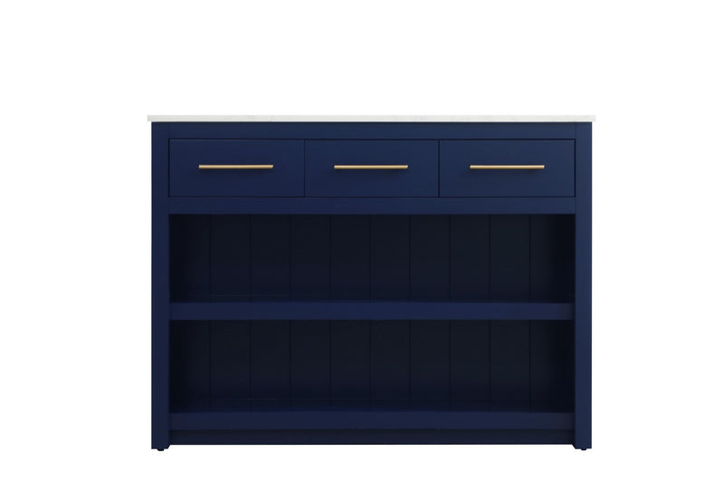 Elegant Lighting KD0148BL Kitchen Island, Blue