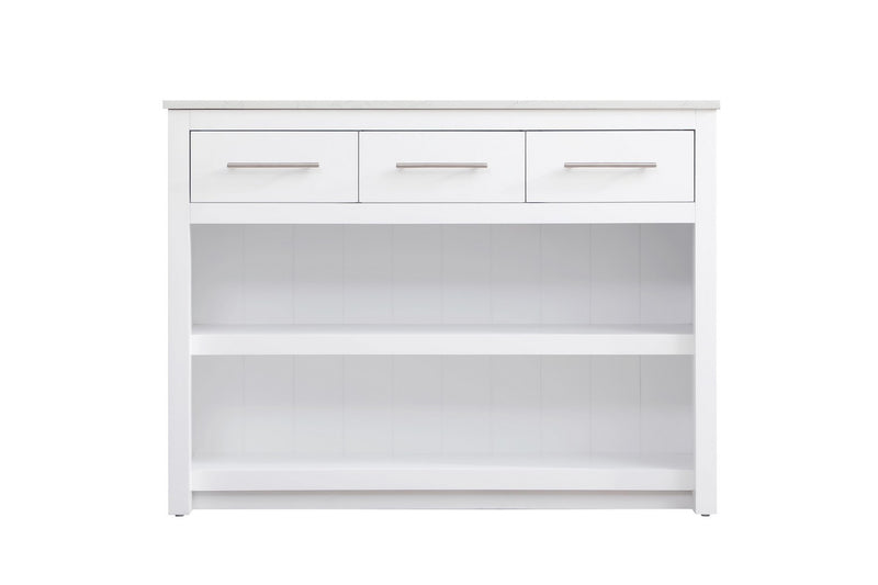 Elegant Lighting KD0148WH Kitchen Island, White