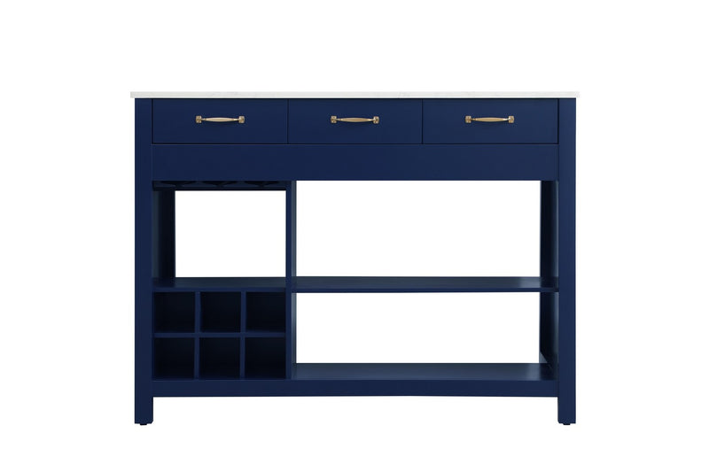 Elegant Lighting KD0248BL Kitchen Island, Blue