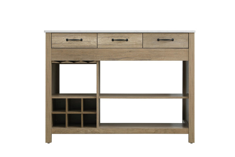Elegant Lighting KD0248NT Kitchen Island, Natural Oak