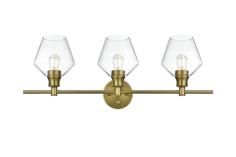 Elegant Lighting LD2316SG Three Light Wall Sconce, Satin Gold