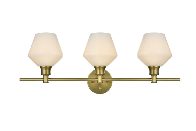 Elegant Lighting LD2317SG Three Light Wall Sconce, Satin Gold