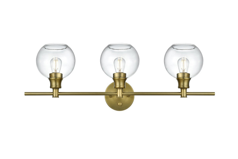 Elegant Lighting LD2318SG Three Light Wall Sconce, Satin Gold