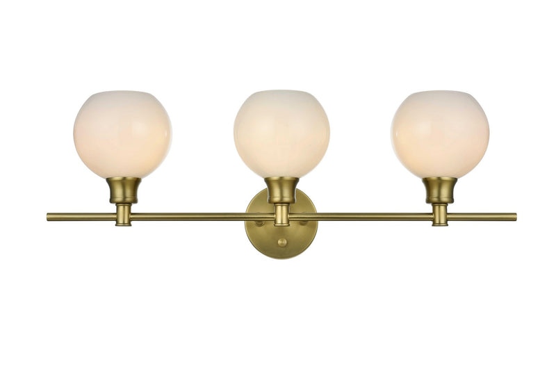Elegant Lighting LD2319SG Three Light Wall Sconce, Satin Gold