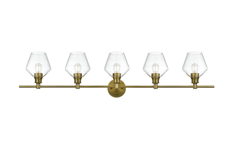 Elegant Lighting LD2324SG Five Light Wall Sconce, Satin Gold