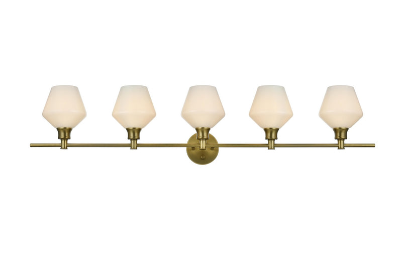 Elegant Lighting LD2325SG Five Light Wall Sconce, Satin Gold