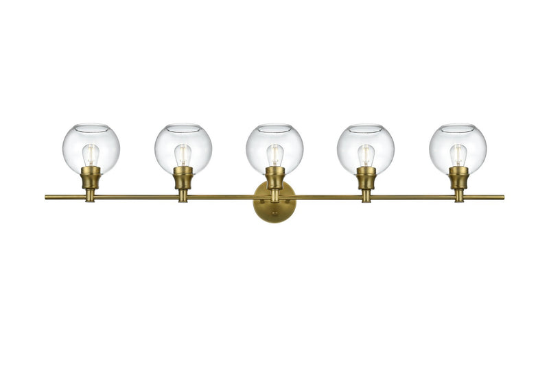 Elegant Lighting LD2326SG Five Light Wall Sconce, Satin Gold