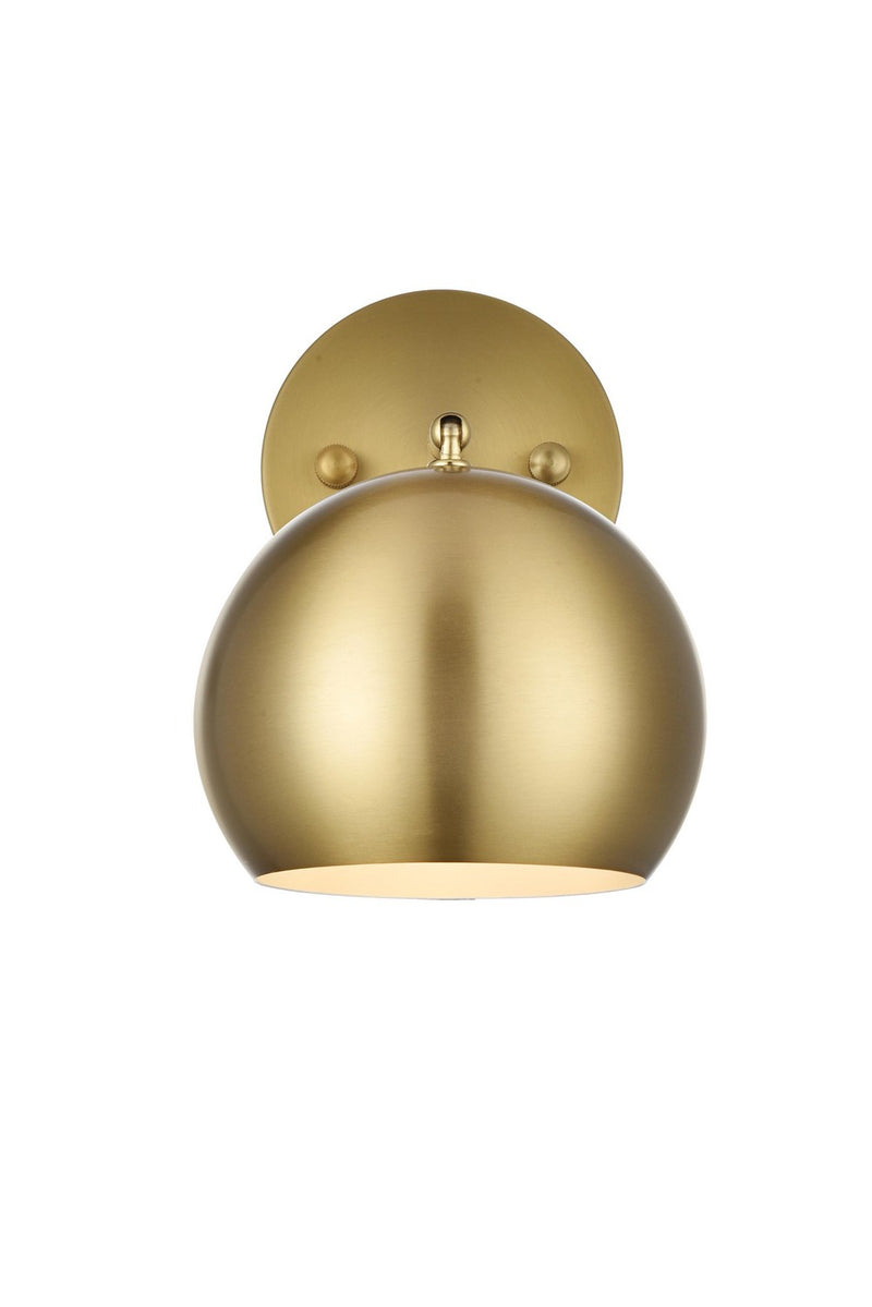 Elegant Lighting LD2355SG One Light Wall Sconce, Satin Gold