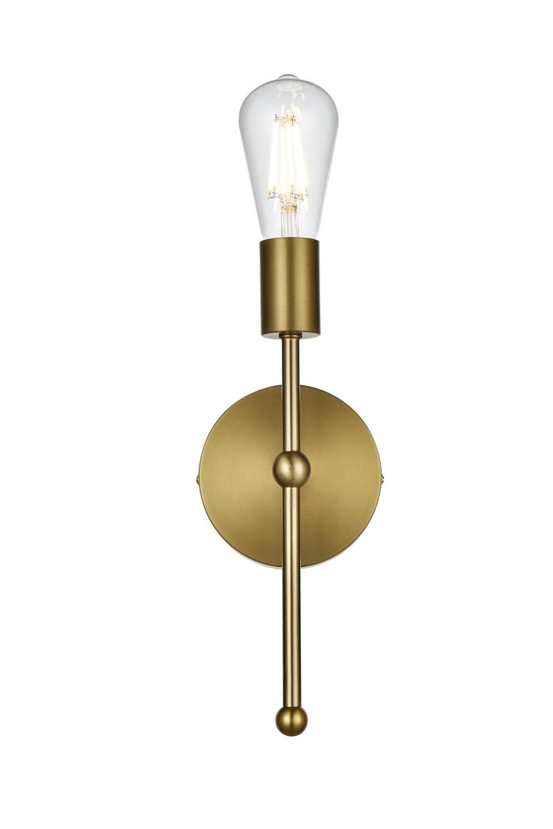 Elegant Lighting LD2356SG One Light Wall Sconce, Satin Gold