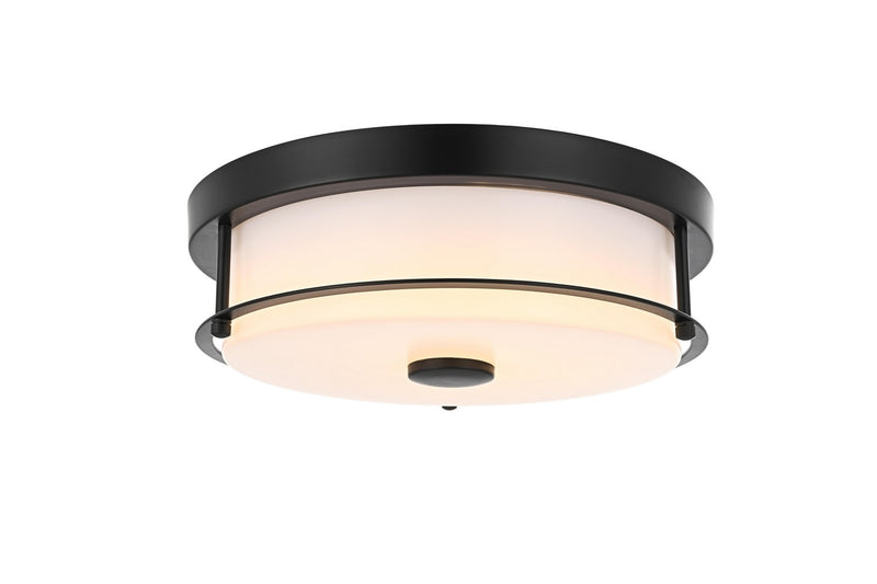 Elegant Lighting LD304F12BK LED Flush Mount, Black