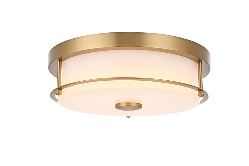 Elegant Lighting LD304F12SG LED Flush Mount, Satin Gold