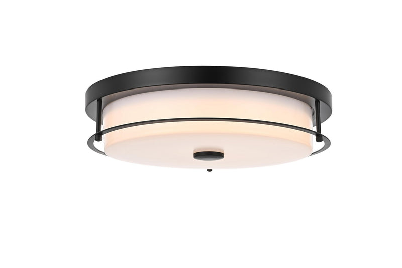 Elegant Lighting LD304F16BK LED Flush Mount, Black
