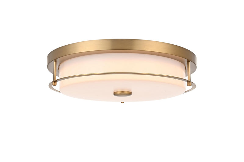 Elegant Lighting LD304F16SG LED Flush Mount, Satin Gold