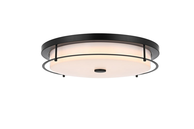 Elegant Lighting LD304F20BK LED Flush Mount, Black