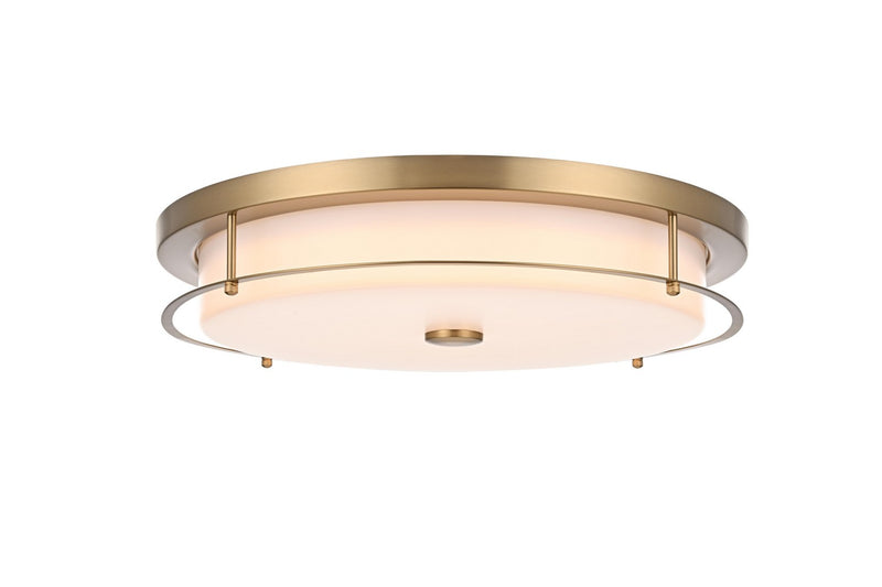 Elegant Lighting LD304F20SG LED Flush Mount, Satin Gold