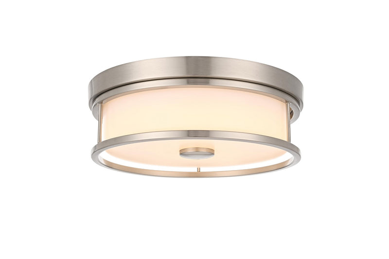 Elegant Lighting LD305F12PN LED Flush Mount, Polished Nickel