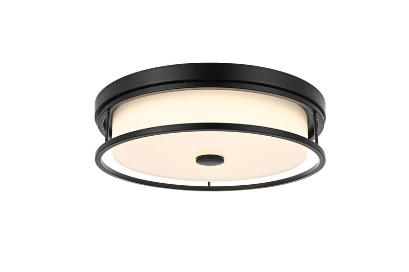 Elegant Lighting LD305F16BK LED Flush Mount, Black