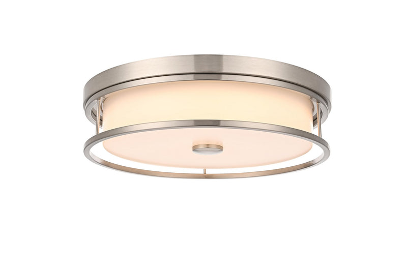 Elegant Lighting LD305F16PN LED Flush Mount, Polished Nickel