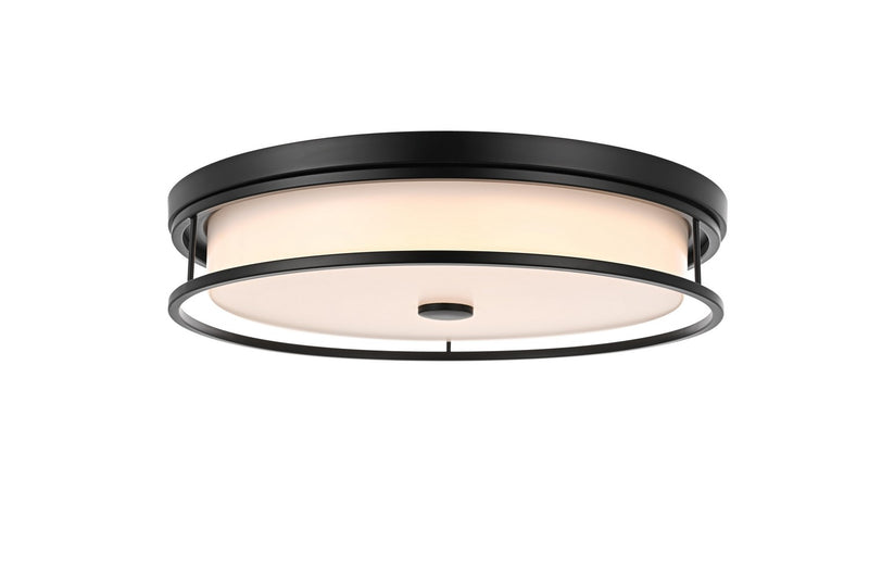 Elegant Lighting LD305F20BK LED Flush Mount, Black