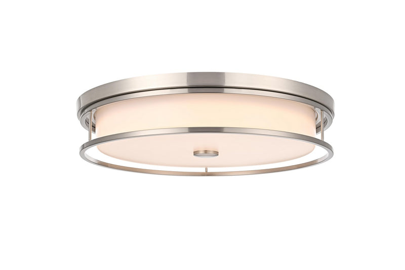 Elegant Lighting LD305F20PN LED Flush Mount, Polished Nickel