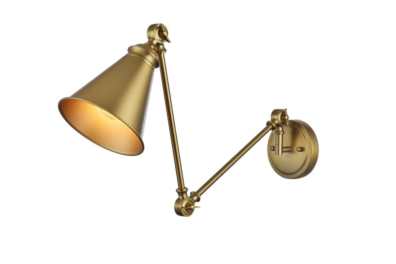 Elegant Lighting LD7323W6SG One Light Wall Sconce, Satin Gold