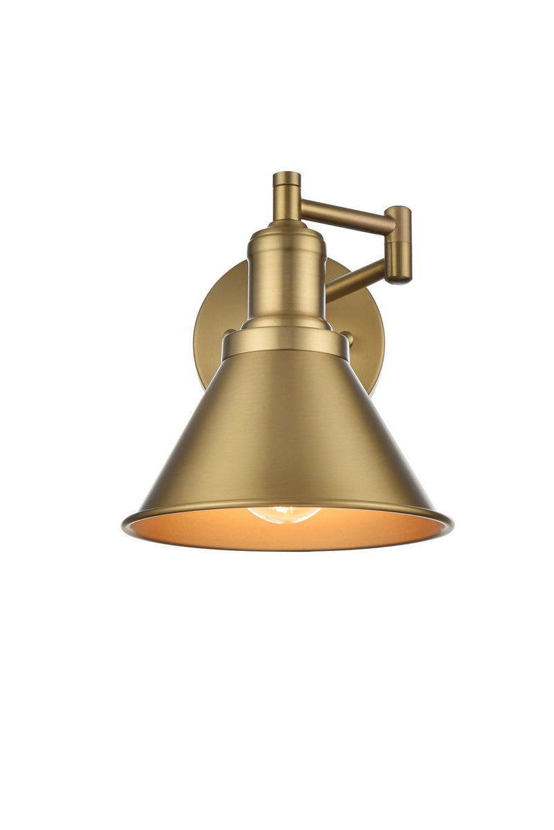Elegant Lighting LD7326W7SG One Light Wall Sconce, Satin Gold
