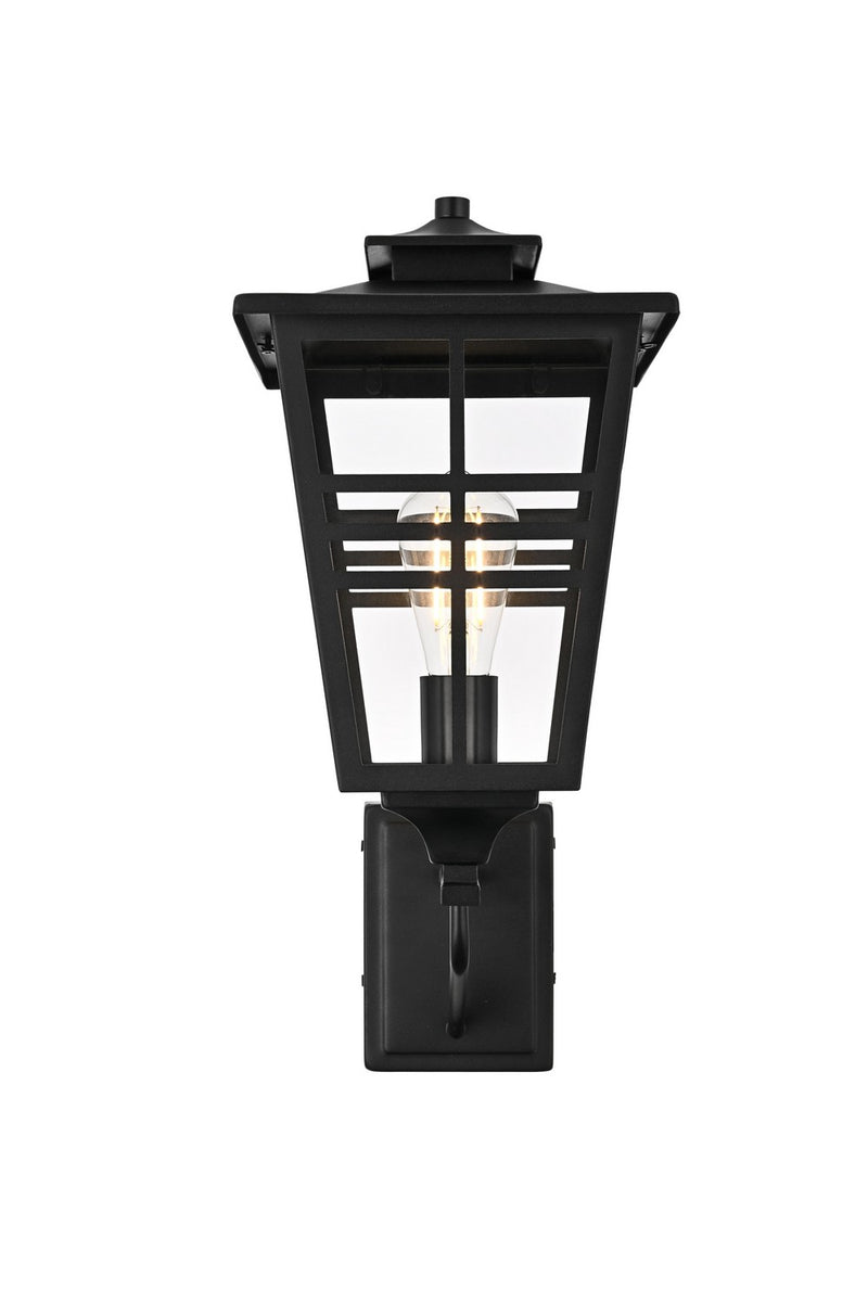 Elegant Lighting OD303W20BK One Light Outdoor Wall Sconce, Black