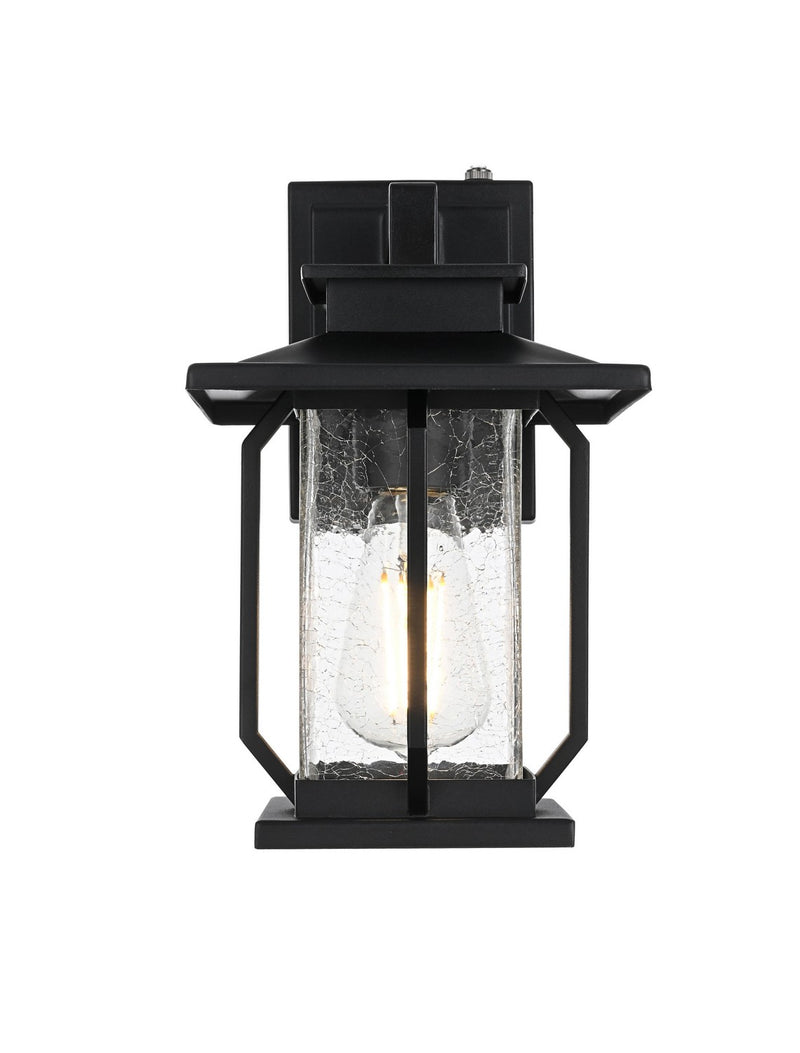 Elegant Lighting OD304W12BK One Light Outdoor Wall Sconce, Black