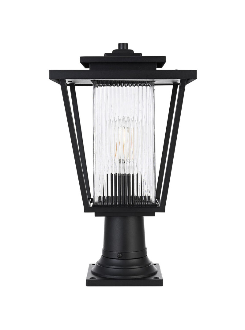 Elegant Lighting OD305P18BK One Light Outdoor Post Mount, Black