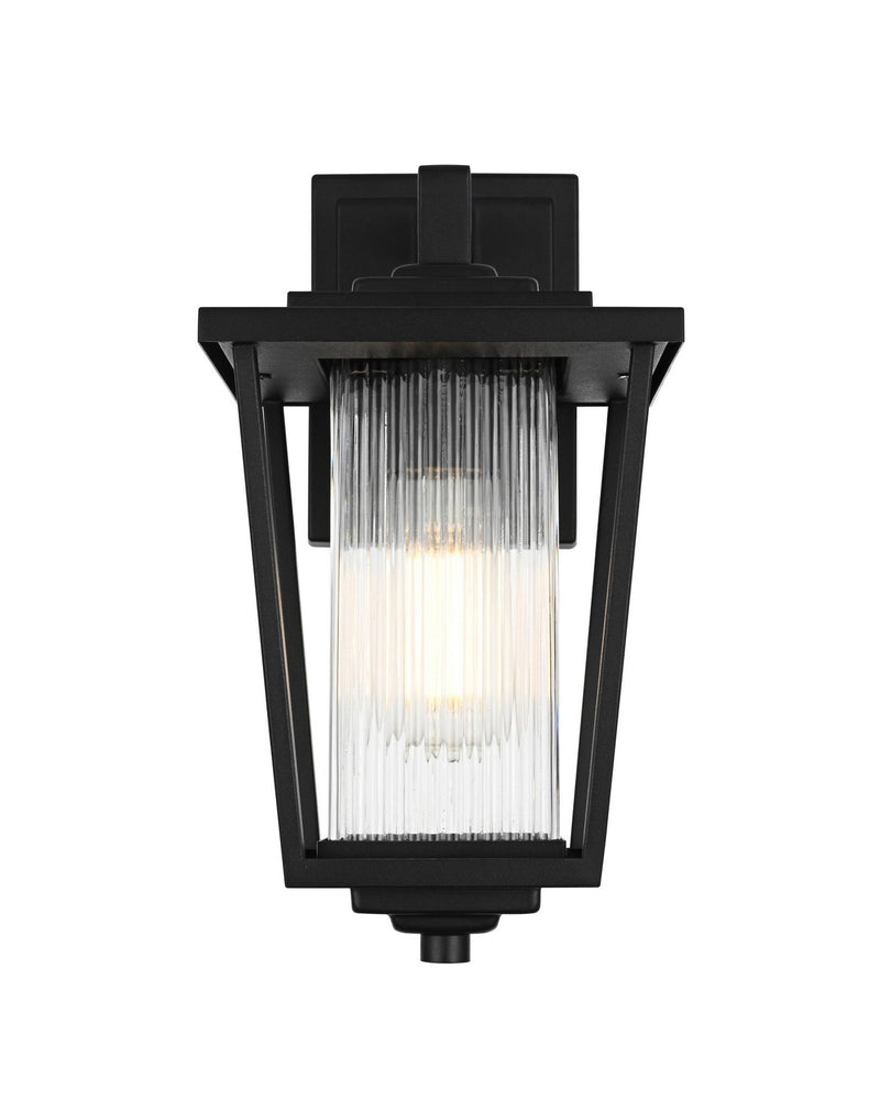 Elegant Lighting OD305W13BK One Light Outdoor Wall Sconce, Black
