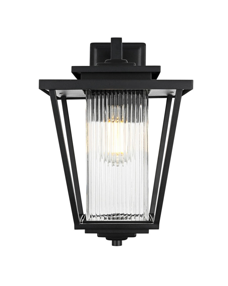 Elegant Lighting OD305W16BK One Light Outdoor Wall Sconce, Black