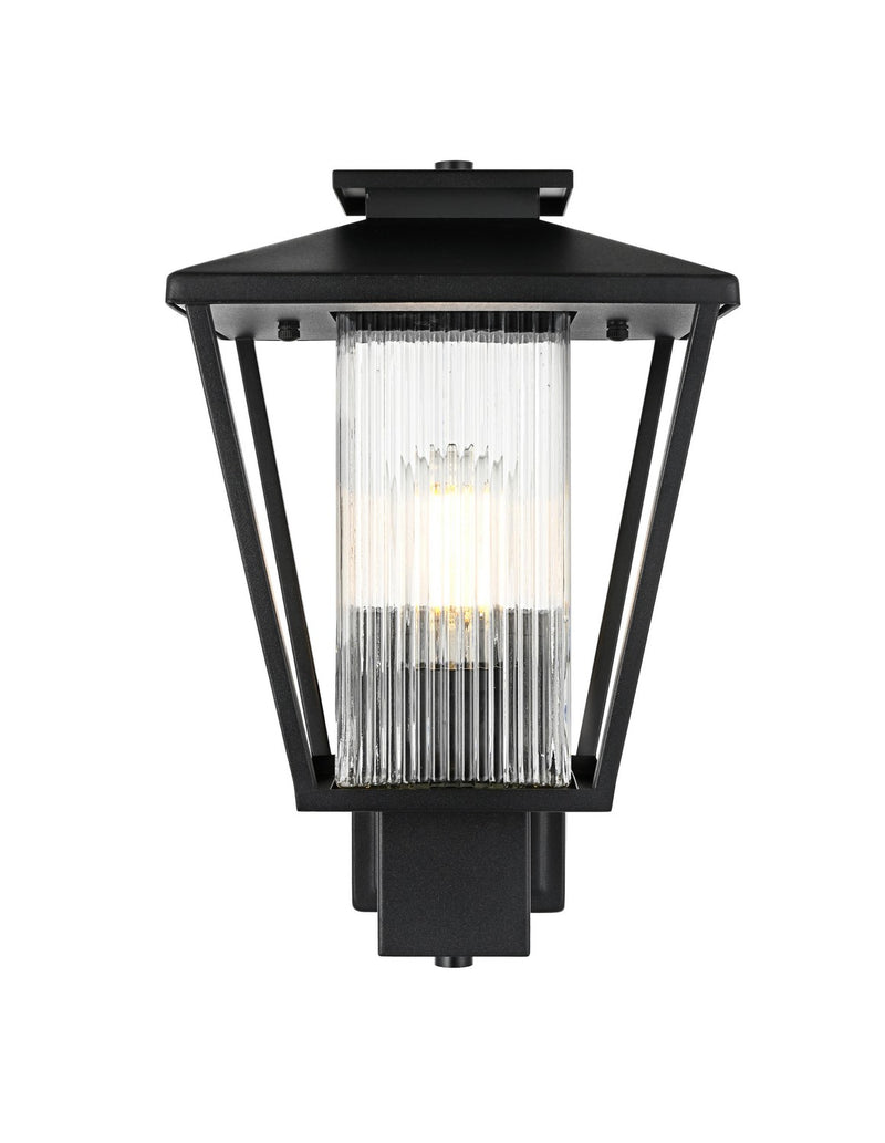 Elegant Lighting OD306W15BK One Light Outdoor Wall Sconce, Black