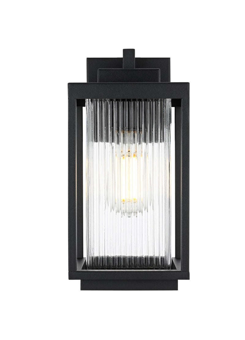 Elegant Lighting OD308W13BK One Light Outdoor Wall Sconce, Black