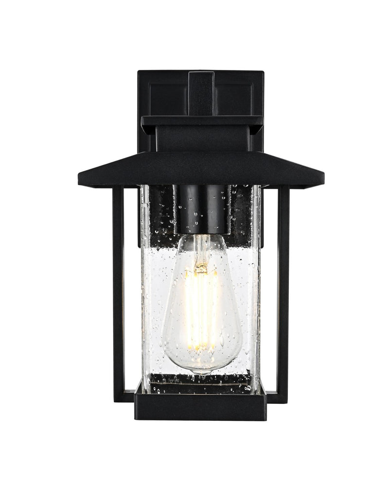 Elegant Lighting OD317W12BK One Light Outdoor Wall Sconce, Black