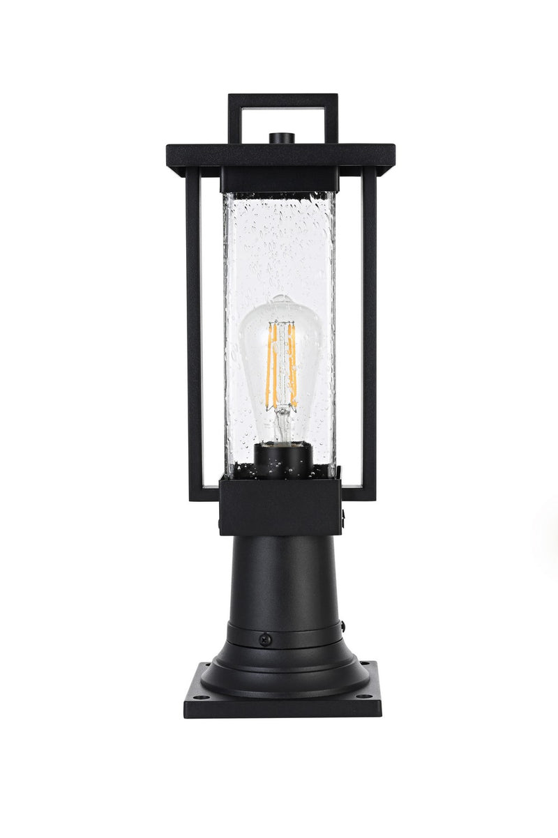 Elegant Lighting OD319P18BK One Light Outdoor Post Mount, Black