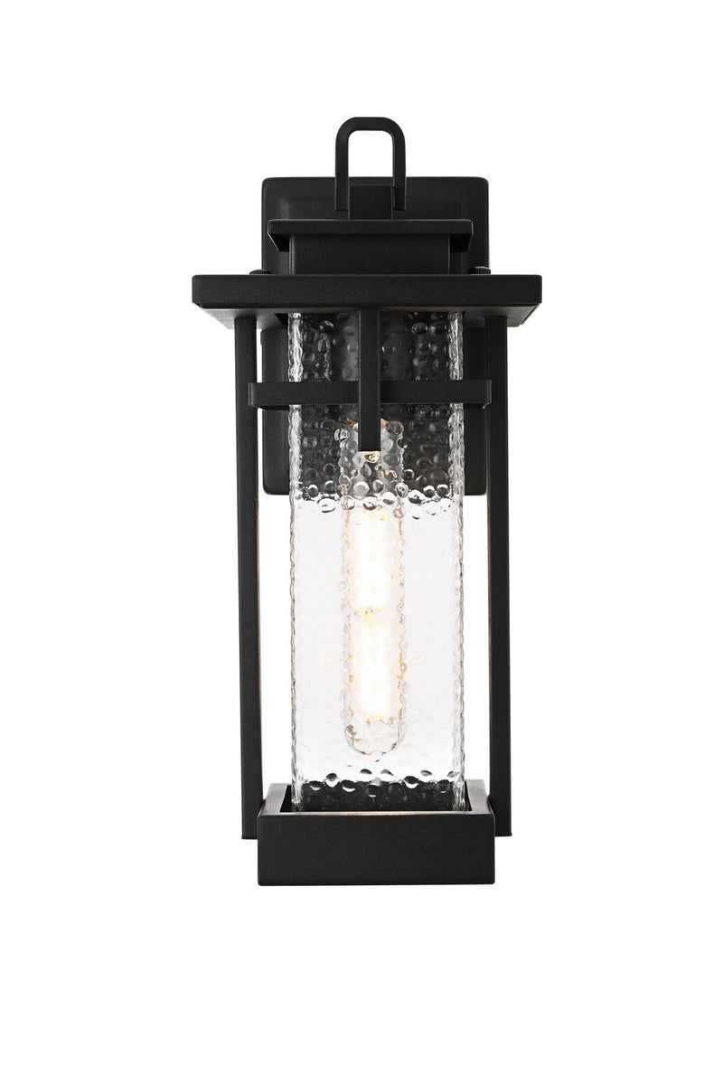 Elegant Lighting OD320W14BK One Light Outdoor Wall Sconce, Black