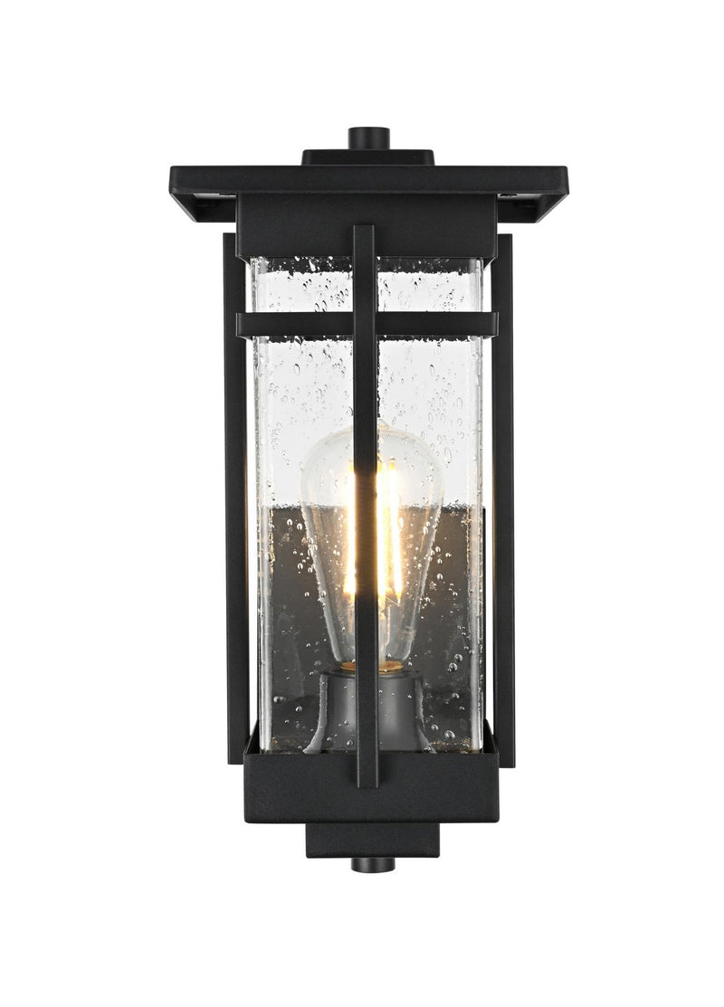 Elegant Lighting OD321W13BK One Light Outdoor Wall Sconce, Black