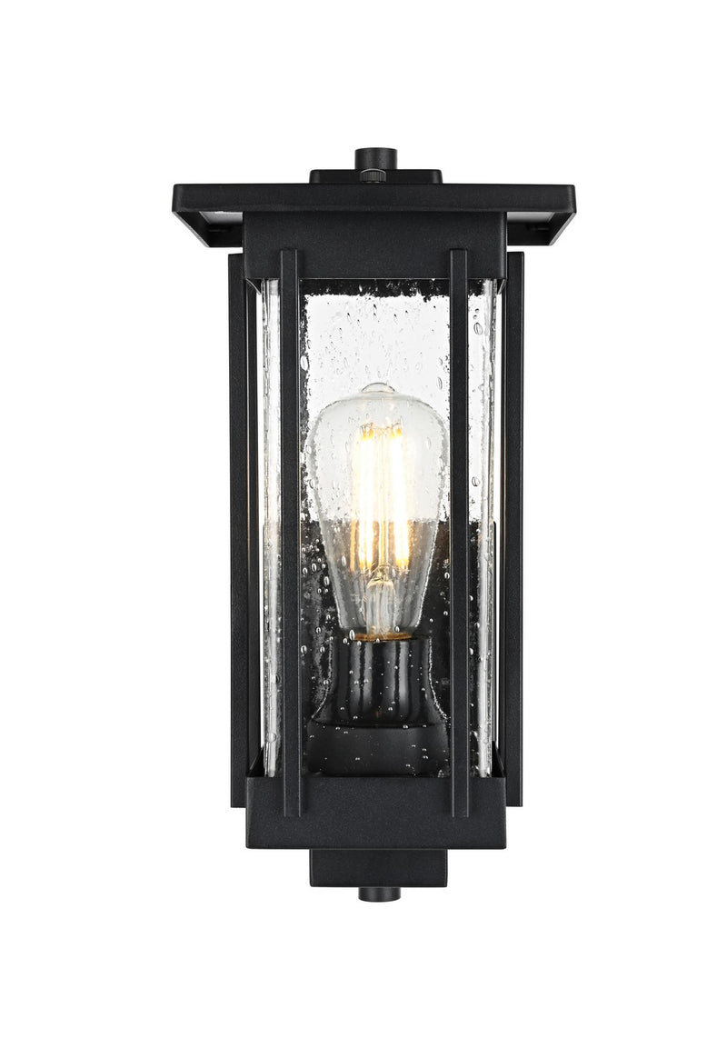 Elegant Lighting OD322W13BK One Light Outdoor Wall Sconce, Black