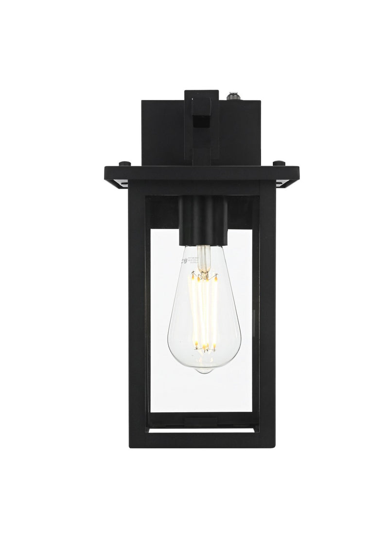 Elegant Lighting OD324W12BK One Light Outdoor Wall Sconce, Black