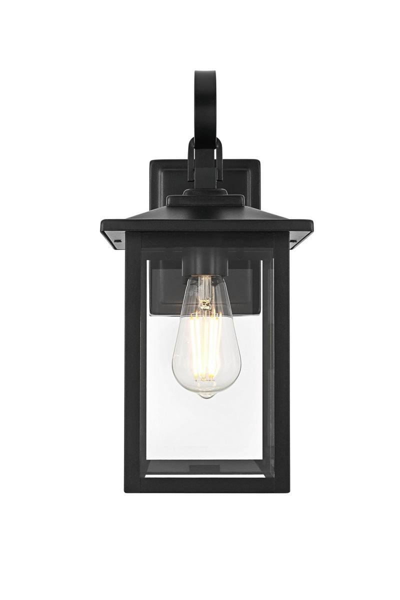 Elegant Lighting OD325W15BK One Light Outdoor Wall Sconce, Black