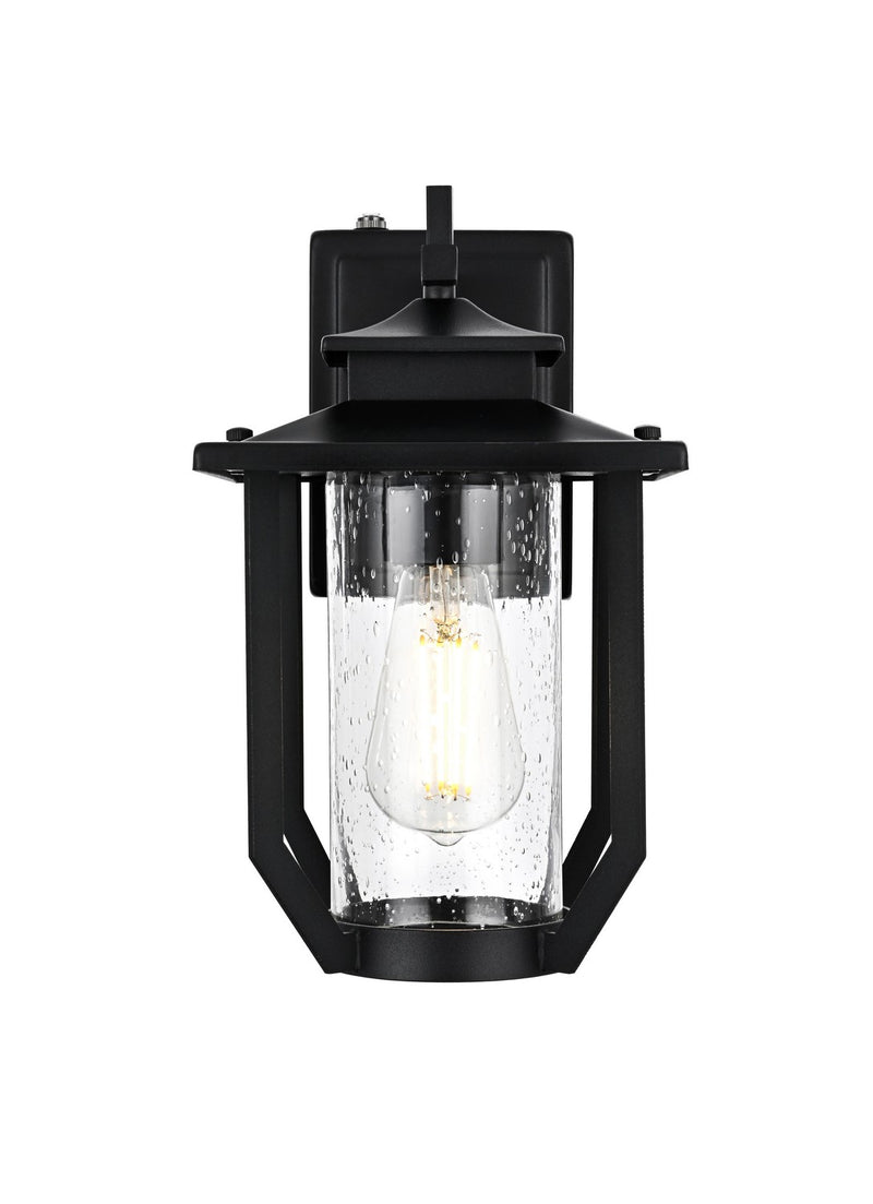 Elegant Lighting OD326W13BK One Light Outdoor Wall Sconce, Black
